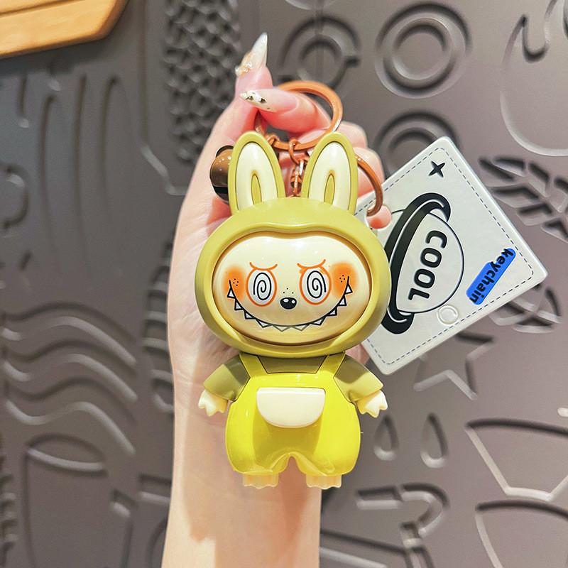 Face Changing Labubu Keychain Cute Cartoon Bag Pendant Doll Gift