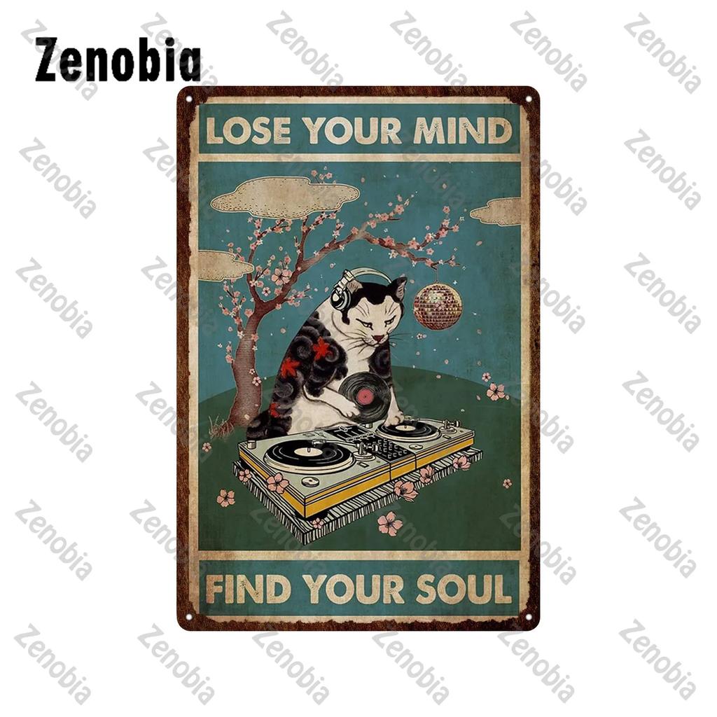 Animal Pet Black Cat Metal Poster Funny Vintage Plaque Metal Signs Tin Signs Cat Sitting On Toilet Tin Plate for Bathroom Decor