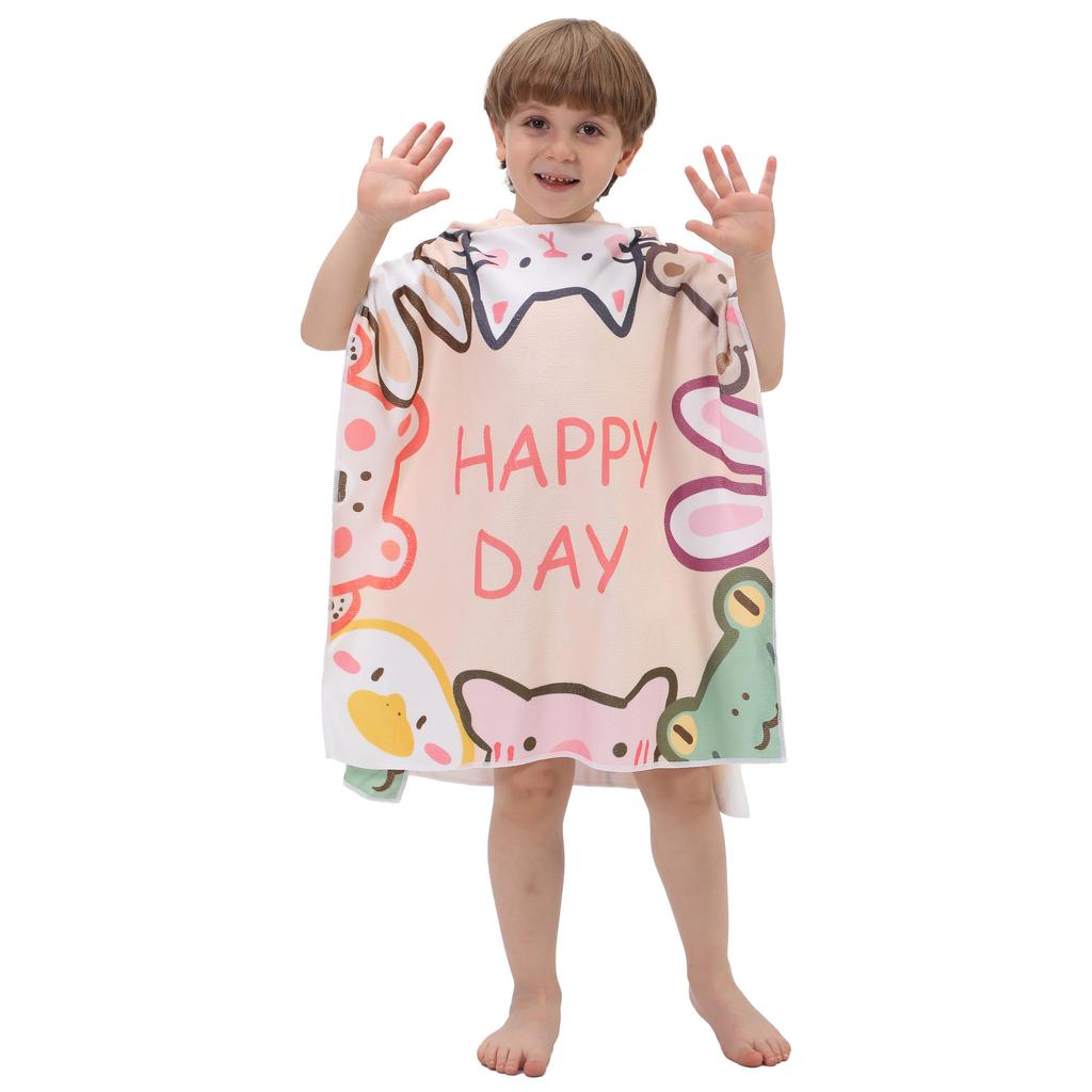 Prinzessin Dinosaurier Kinder Kapuzenbadetuch Mikrofaser Jungen Mädchen Strandtücher Meer Surfen Schnelltrocknend Surfponcho Bademantel Kind Anime