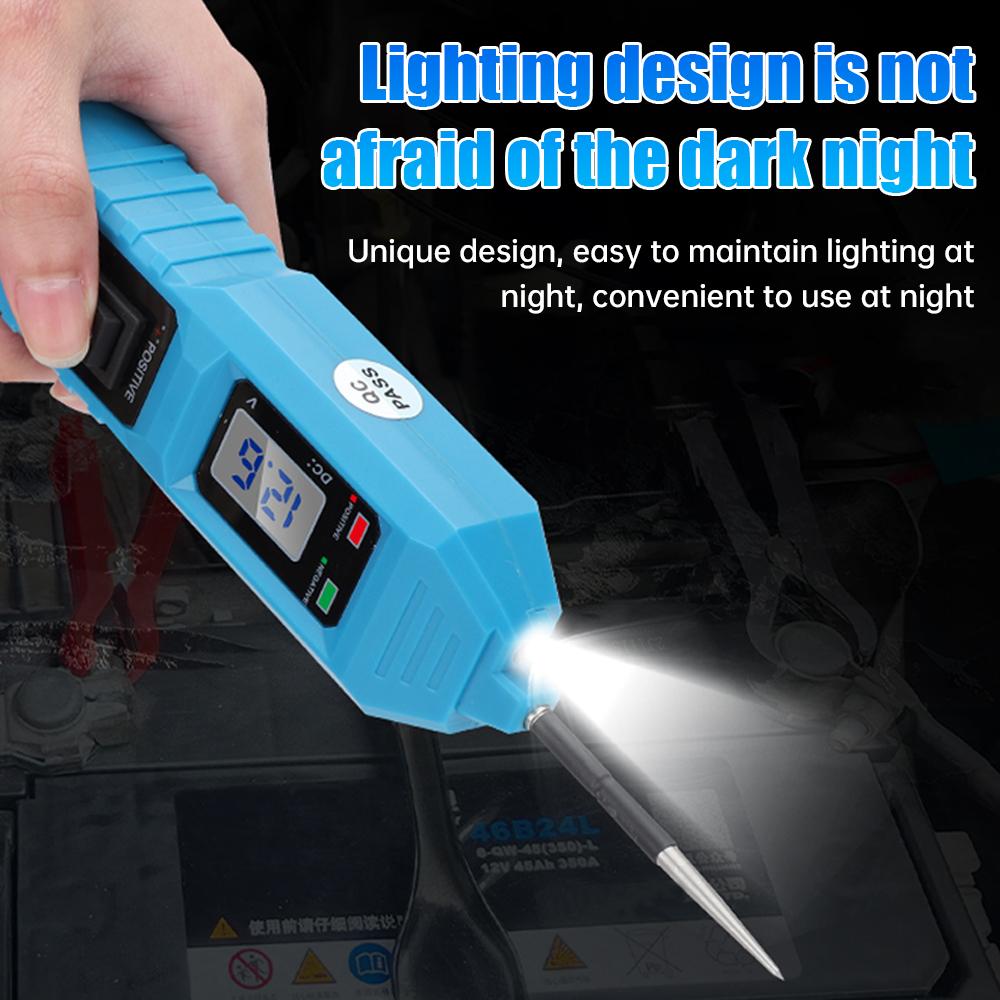 Car Circuit Tester Diagnostic Cable Table Automotive Electrical System Tester Voltage Power Probe Kit LED Digital Display