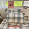 Plaid Style Duvet Cover Set 100% Cotton Bedding Set (1 Duvet Cover 2 Pillowcases),Twin/Full 140x200 200x200,Breathable, Soft