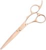 DEEDS GTZ Pink Gold Titanium Scissors and 630R Thinning Scissors Thinning with Dedicated Case Set Hairdressing Scissors [PF] (6.0 Inches) (6.0 Inches,