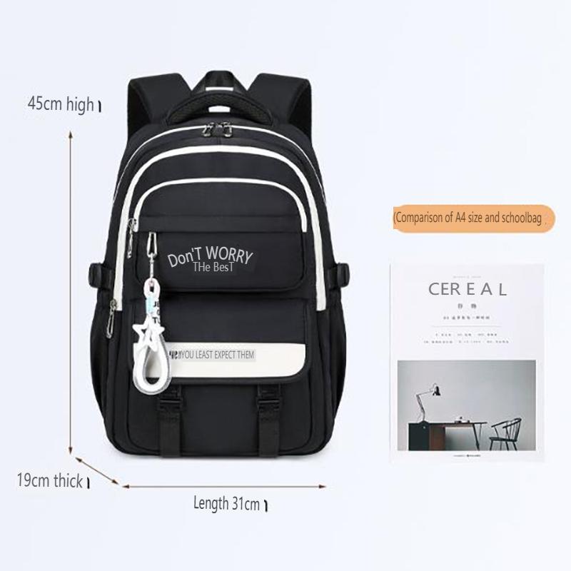 Schulrucksack für Schülerinnen Damen Große Kapazität Reise Leichtgewicht Studentenrucksack Lässig Einfach