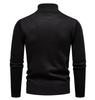 Men's Autumn-Winter Plus Velvet High Neck Sweater - Warm, Thick Knitwear for Middle-Aged Dads