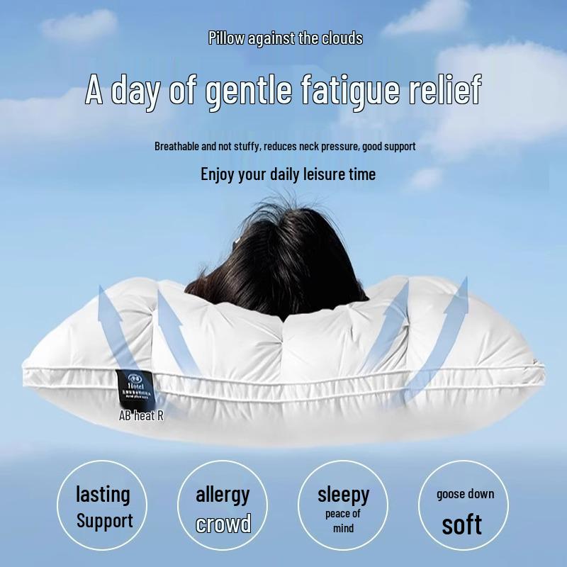 Five-Star Hotel Style Washable Feather Velvet Neck Support Pillow