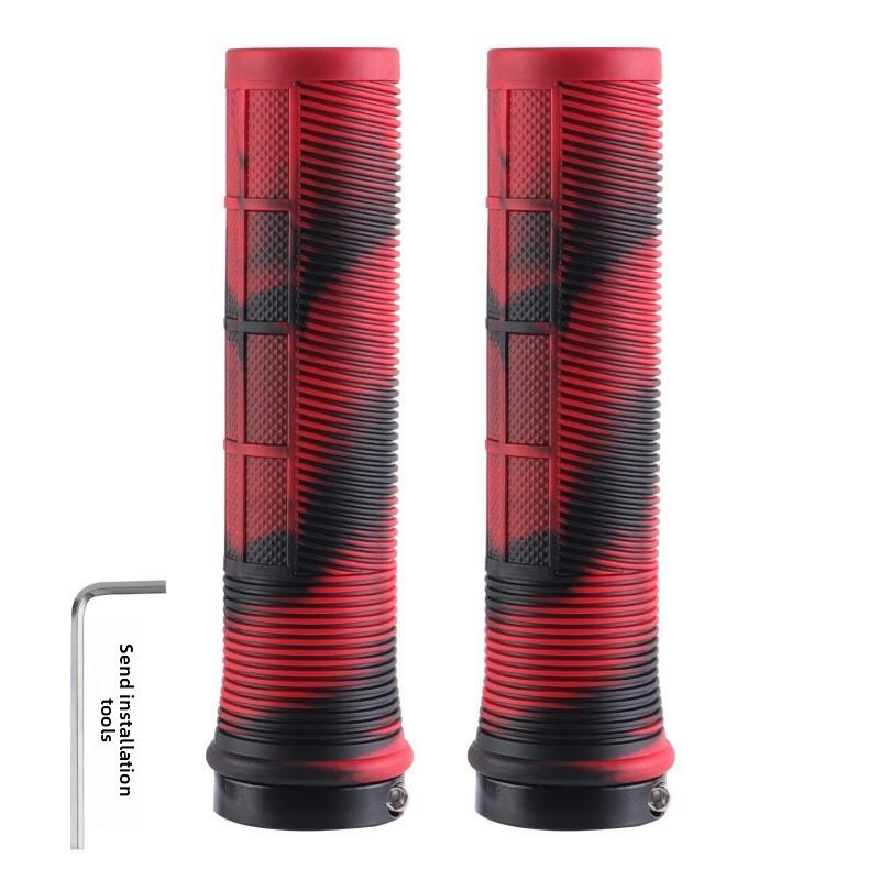 Mountain Bike Grip Camouflage Rubber Straight Soft Anti-skid Pair Handle Road Bike Straight Handle Anti-skid Grip Grip