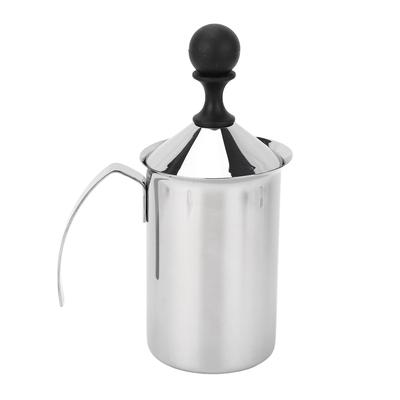 Manual Milk Frother 304 Stainless Steel Dual Filter Mesh Manual Milk Foamer for Coffee Hot