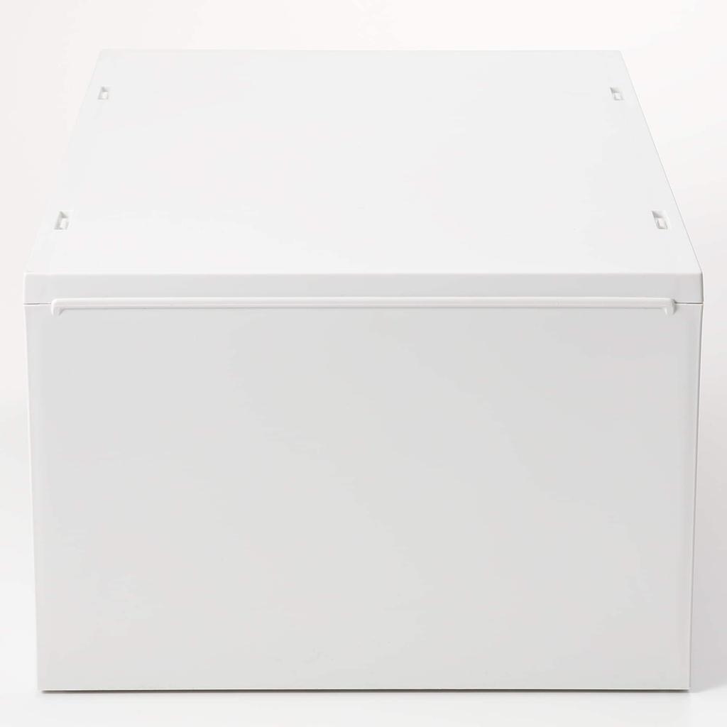 MUJI Polypropylene Small Item Storage Case Large 2 Drawers White Gray 83831929