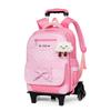 Children'S Tie Rod Schoolbag Three Rounds Girl Princess Primary School Backpack Girls Schoolbag 1-3-5 -6 Level Drag