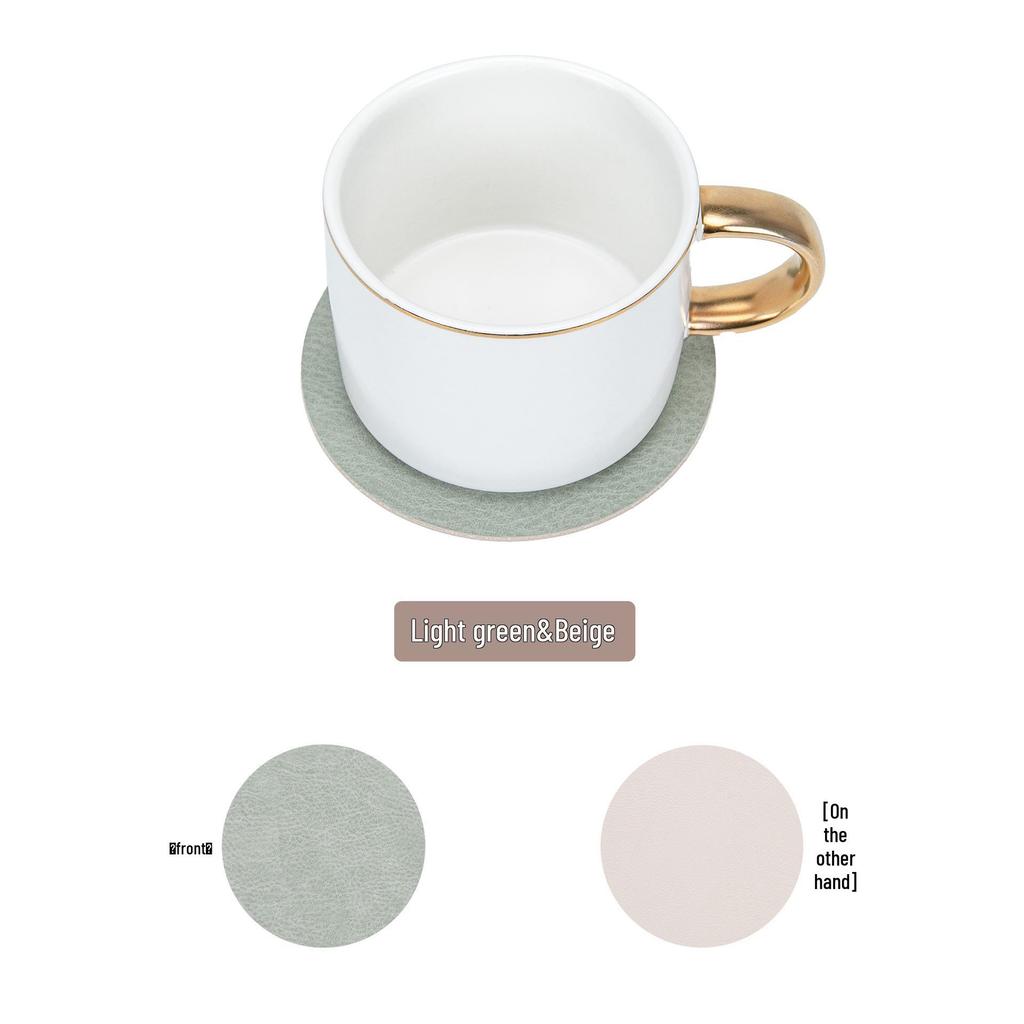 Water Drop Cowhide-Style Double-Sided Placemat: Anti-Scalding Heat Insulation Coaster, Ins Style.