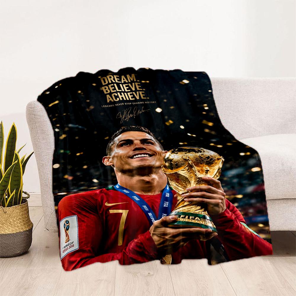 Ronaldo's Legacy Football Blanket Soft & Cozy Great for Bedding Bed Picnics Four Seasons Universal Warmthful Decor