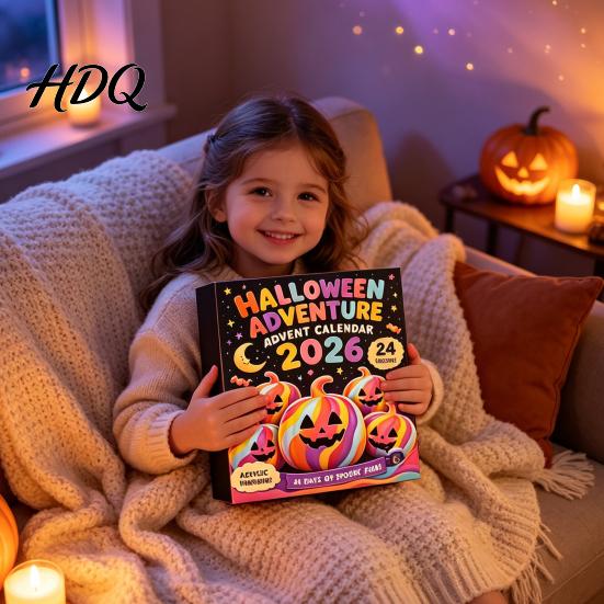 Set di Figure Acriliche Calendario dell'Avvento Fantasma di Halloween, Scatola Conto alla Rovescia di 24 Giorni con Regalo Novità per Bambini, Giocattolo da Collezione Spettrale