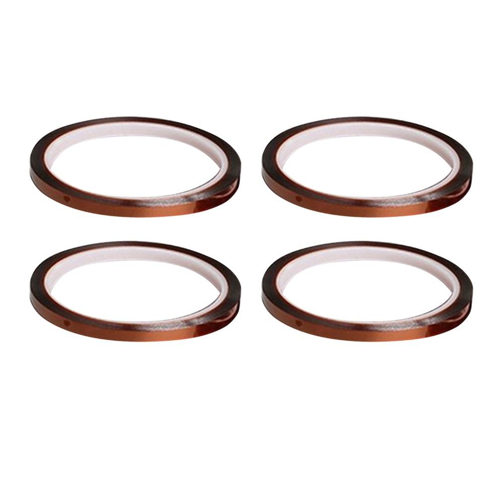 4pcs Strong Adhesive Sublimation Heat Tape 0.5cm x 33m Polyimide Heat Tape DIY
