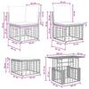 Garden Sofa Set 8 Pieces Black and Dark Grey Poly Rattan