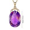 ZHENYANGli Fashion Amethyst Ladies Pendant Necklace Gemstone Necklace Holiday Gift 25-26