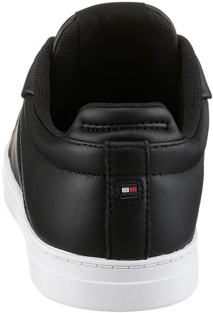 Tommy Hilfiger Court Sneaker Icon Flag Sneakers In Black Leather