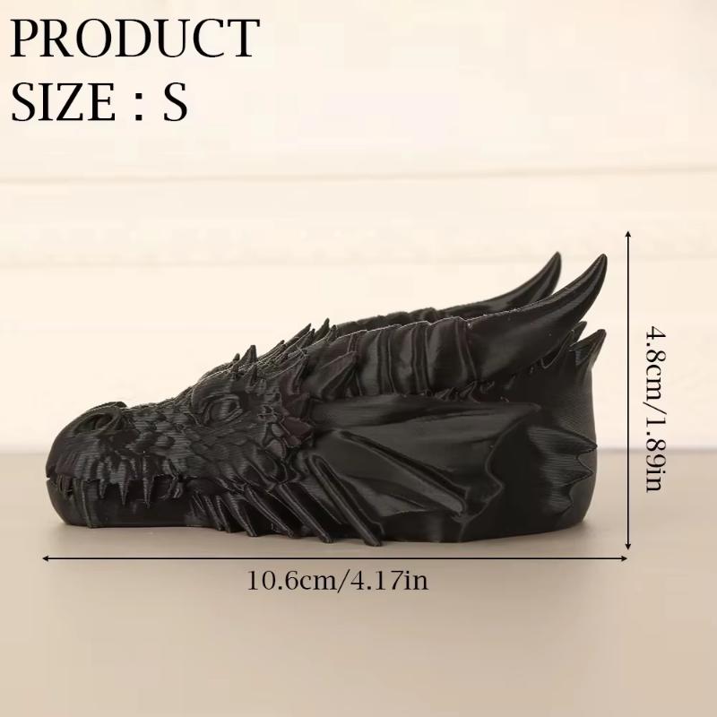 3D Printed Dragon Head Tray Creative Desk Bowl Organizer for Keys Coins Watches Jewelry Fantasy Home Office Decoration Ornament