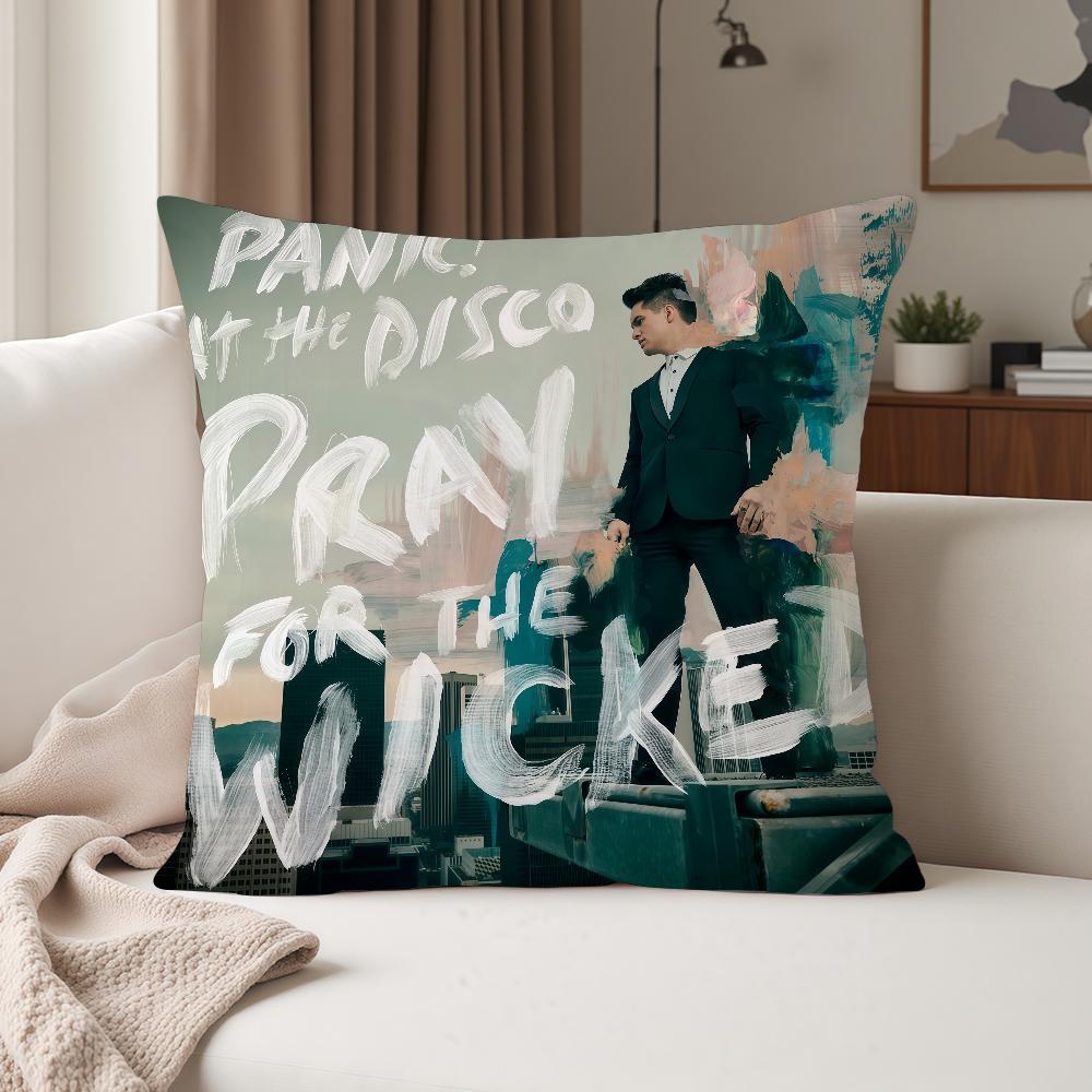 Rock Band Ppanic At The Ddisco Pillow Case Suitable For Bedrooms Living Rooms Cars Home Decoration