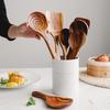 9pcs Acacia Wood Kitchen Utensils Set Long Handle Non Stick Wooden Cooking Utensils Heat Resistant No Paint Frying Spatula Spoon
