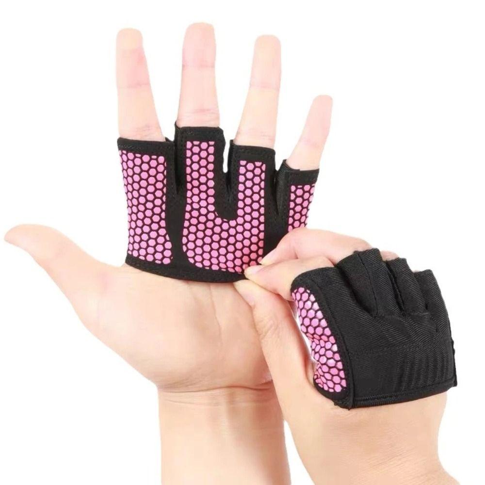 1 pair Breathable Gym Half Finger Gloves Anti-slip Fitness Gloves Cycling Gloves  Outdoor