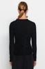 Women's Fashionable Stylish Sweater Black Glitter Slit Detailed Knitwear Sweater