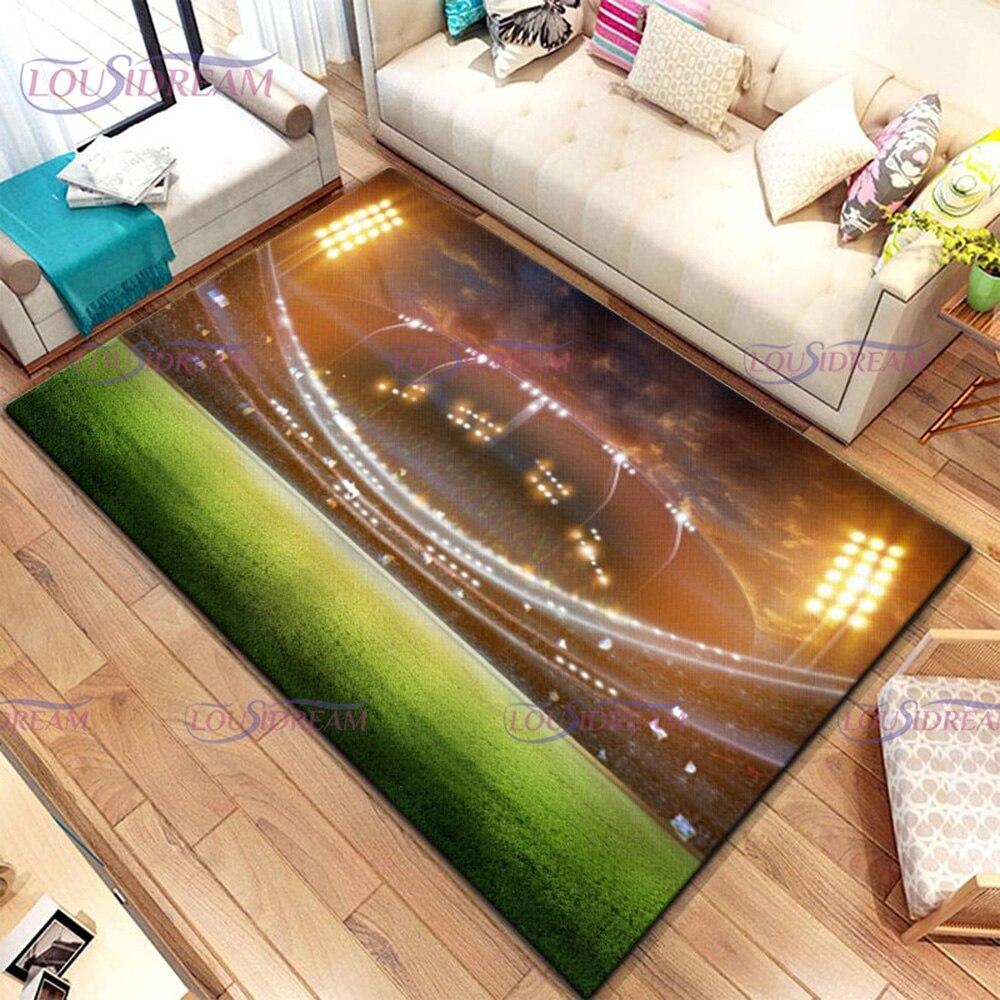 3D-Fußball-Fußball-Bilder-Teppich, Fußballfeld-Druck, Teppiche für Schlafzimmer, Wohnzimmer, Teppich, Hauseingang, Fußmatte, Kinderzimmer-Teppich