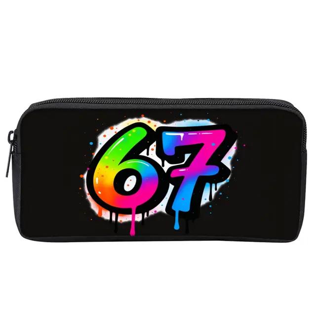 Astuccio Colorato con Stampa Numero 67 Cartone Animato 3D Materiale Scolastico Ragazzo/Ragazze Miglior Regalo Bambini