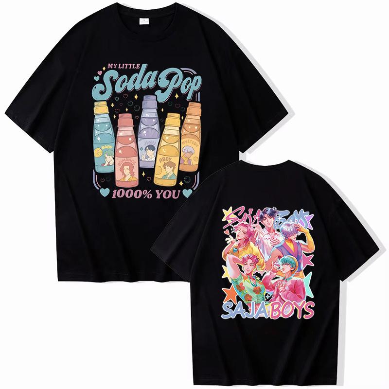KPop Demon Hunters round neck short sleeved summer loose sports casual top EMA