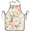 1pc Elegant Floral Rose Daisy Lily Print Apron, Durable And Easy to Clean, Adjustable Waistband, Polyester Material, for Kitchen Cooking, Gardening, O