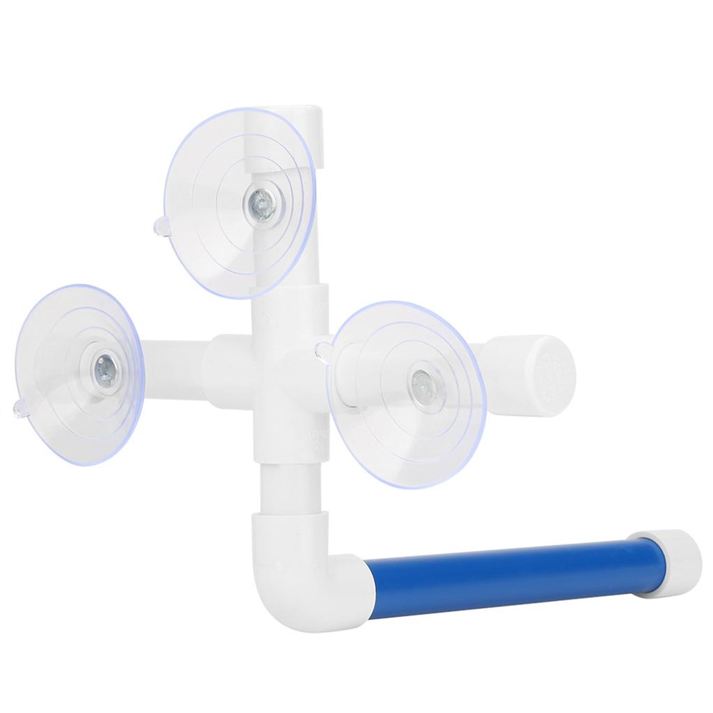 Suction Cup Plastic Pipe Pet Bird Parrot Toy Standing Rack Platform Shower Perch Bathing Supply