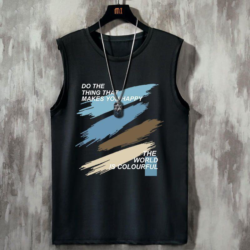 

2024 Повседневный баскетбольный жилет без рукавов, быстросохнущий, American Trend, круглый вырез 4XL