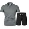 Summer 2026 Men's Casual Short Sleeve Polo Shirt & Shorts Set - Breathable Sportswear
