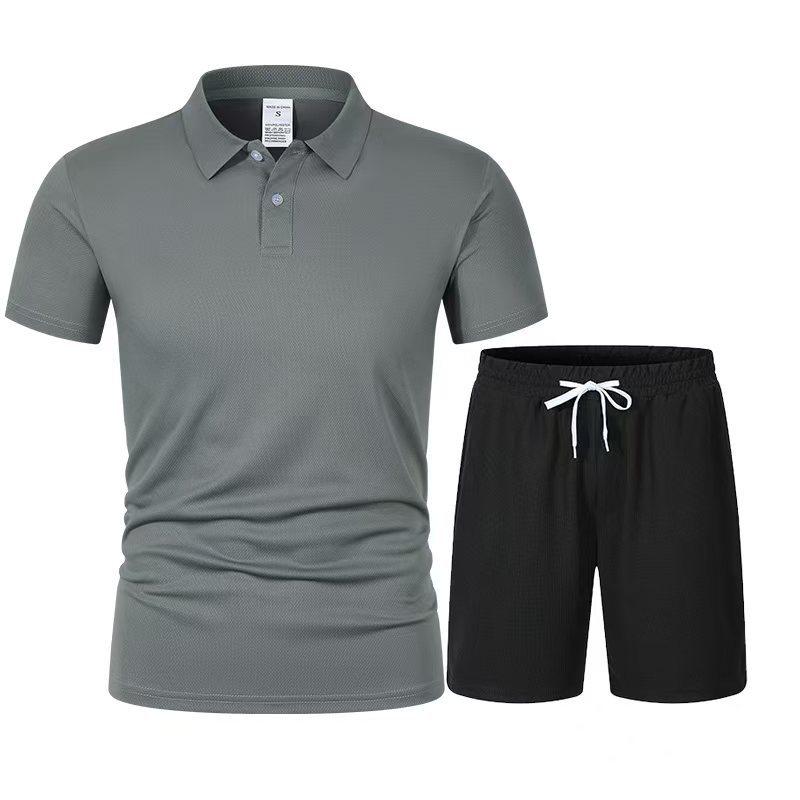 Summer 2026 Men's Casual Short Sleeve Polo Shirt & Shorts Set - Breathable Sportswear
