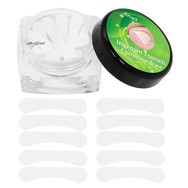 10 sztuk Narzędzia do korekcji wrastających paznokci u stóp Klips prostujący Orteza Elastyczny plaster Naklejka Narzędzie do pedicure do pielęgnacji i leczenia paznokci