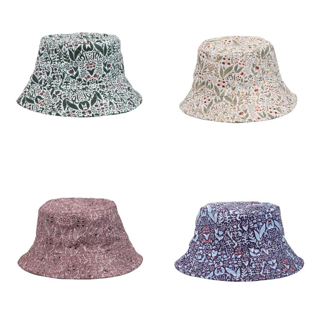 Stylish Floral Print Fisherman Hat Sun Protection Beach Bucket Hat