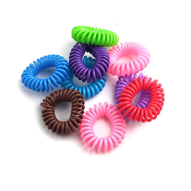 

Черная резинка для волос в виде телефонного шнура в корейском стиле - Европейско-американское украшение для головы, эластичная лента для девочек