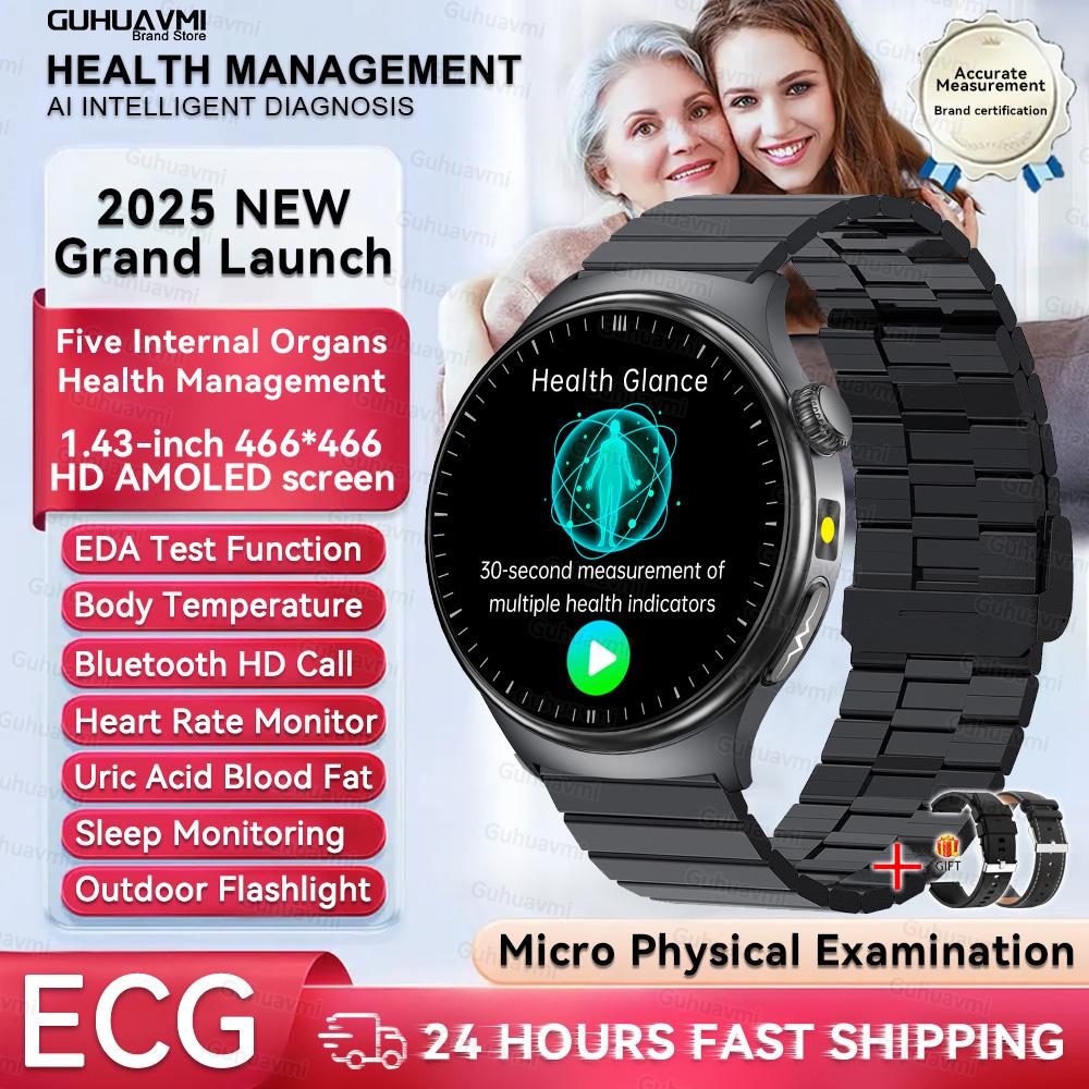 Gesundheits-Smartwatches in Pflegequalität für Männer Frauen Präzise Erkennung Herzfrequenz Blutfette Harnsäure Blutdruck EKG Smart Wat