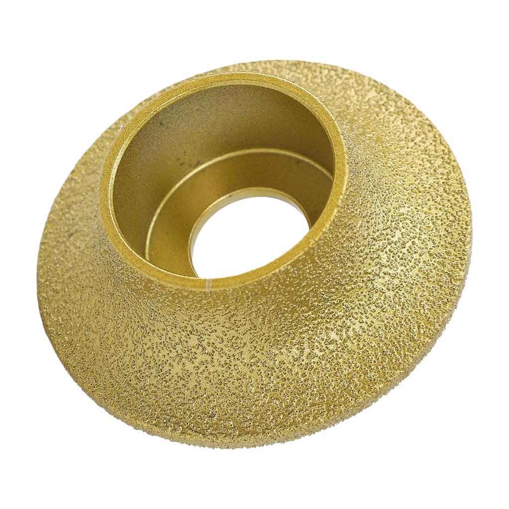 Edges Grinding Wheel 3 Inch 60 Grit Profile Hand Wheel for 20mm Thick Ceramic Tiles Quartz Marble Granite