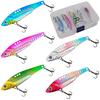 Metal Vibration Set Case 10g 20g Sea Bass Blue Fish Flatfish Lure Plate Vibe
