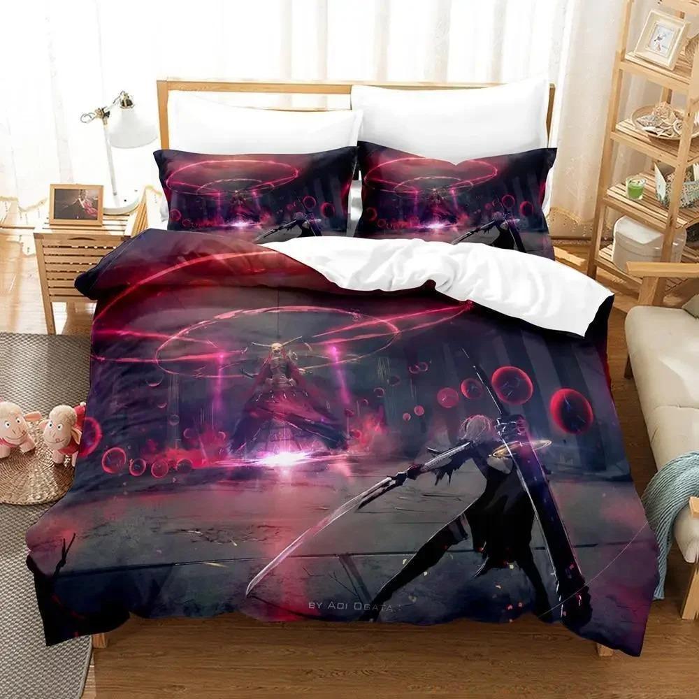 Nier Automata Bedding Set Single Twin Full Queen King Size Bed Set Adult Kid Bedroom Duvet Cover Sets 3D Anime Bed Sheet Set
