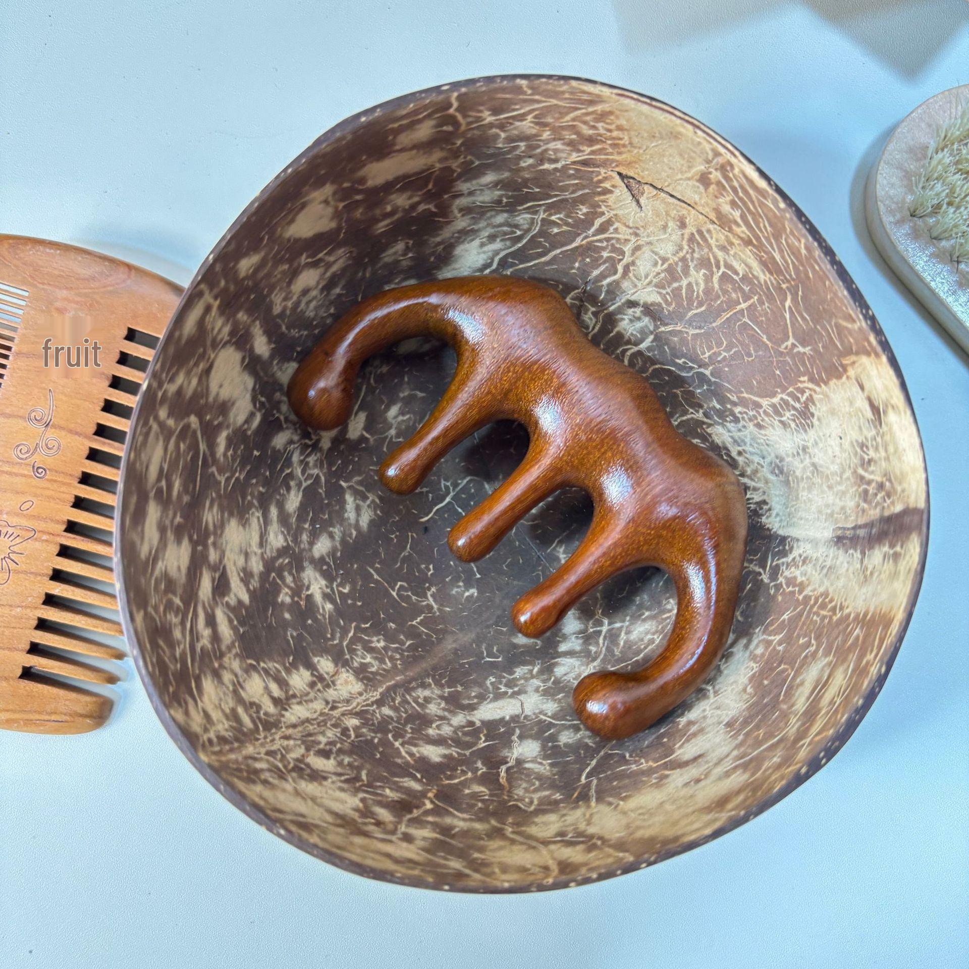 Sandalwood Wide-Tooth Head Massage Comb for Scalp and Hair Care