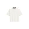 Women's Vans Polo Shirts Women's Marshmallow White Polo Collar Moderate Straight Fit