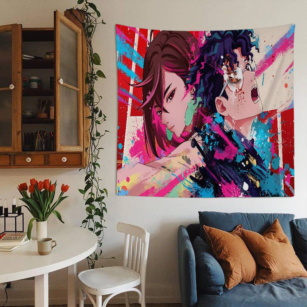 Anime DDandadanS Tapestry Art Printing Japanese Wall Tapestry Anime Wall Hanging Home Decor