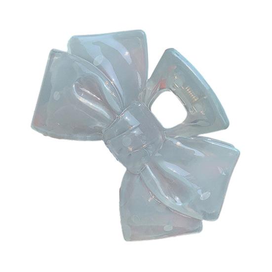 

Hair Claw Transparent Jelly Color Bow Tie Star Design Shark Clip Back Head Large Hair Clip Hair Accessory B