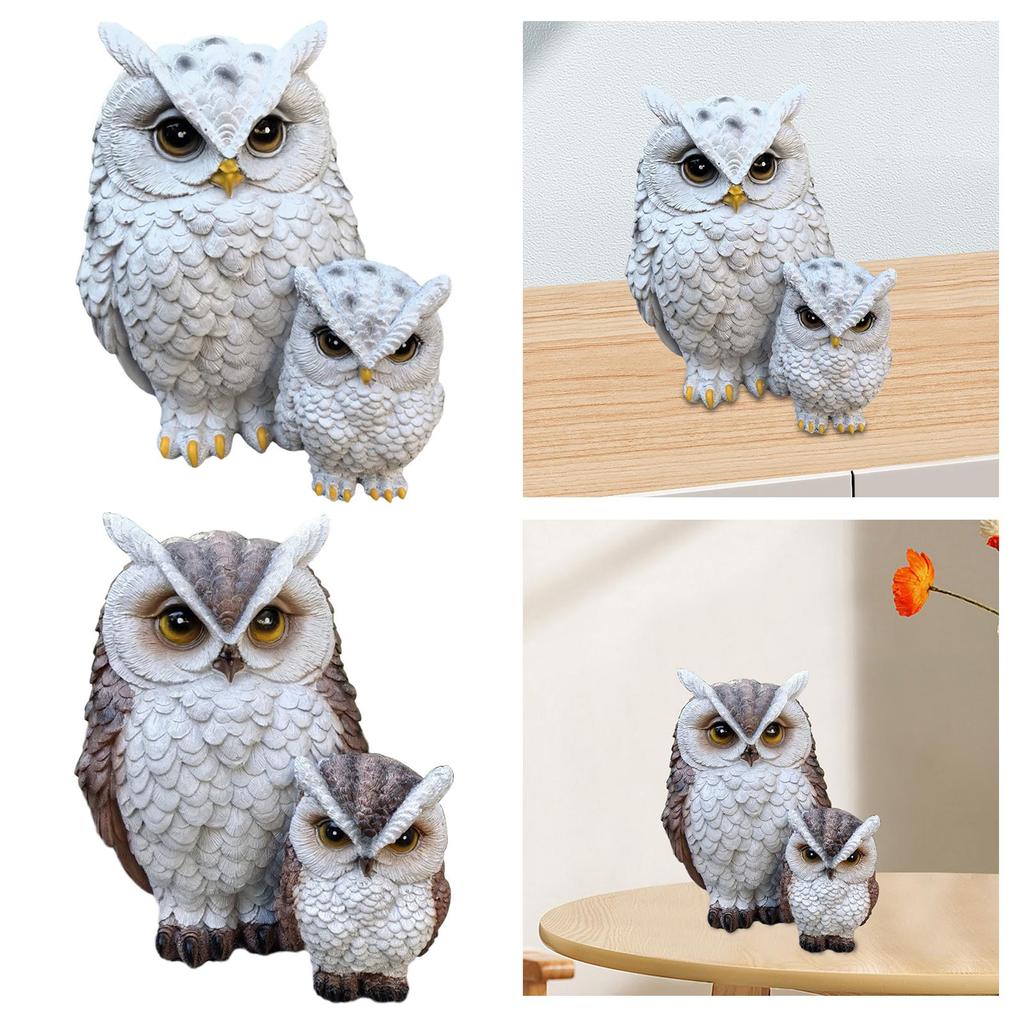 Owl Statue Scare Birds Away Garden Decoration for Flowerpot Balcony Patio