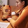 Capybara Flannel Blanket Capybara Plush Casual Warm Roll Blanket Throw Blanket Bedroom Office Bedding Supplies Gift