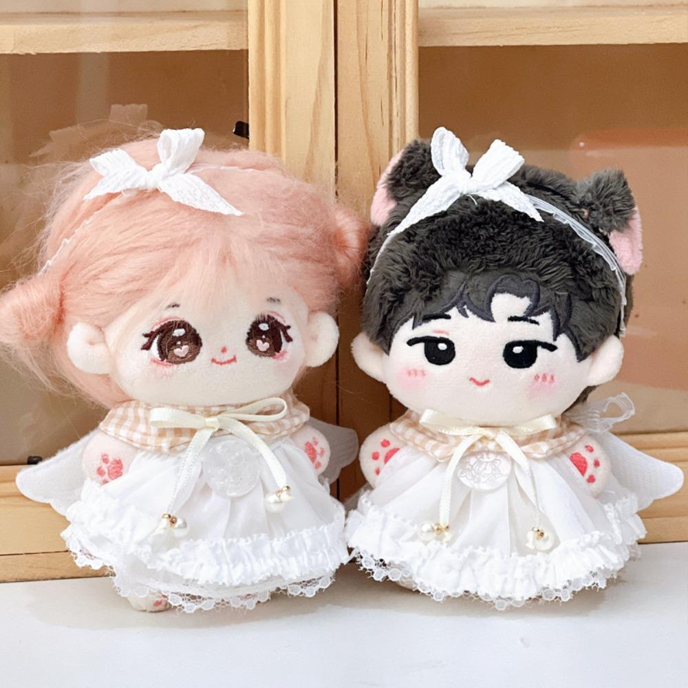 Bow Knot 10cm Cotton Doll Clothes Strap Dress Doll Dress Up Set  10cm Cotton Doll