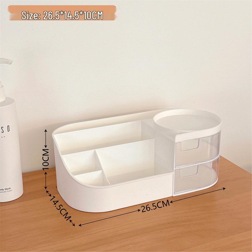 Multifunctional Makeup Organizer with Mirror and Skincare Storage