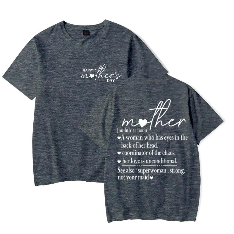 Happy Mothers Day Graphic T Shirts Women Trendy Mama Hearts Tshirt Design Mothers Day Gift Tee Mother Noun Letter Print Clothes