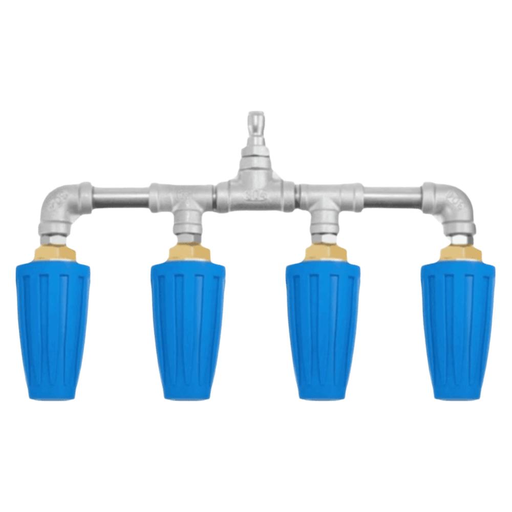 1/4 Inch Quick Connector Turbo Nozzle 360-Degree Rotation Triple Turbine Nozzle  Lawn